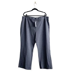 Jones New York Women's Knit Pants Wide Leg Stretch Waist Charcoal 3X NWT